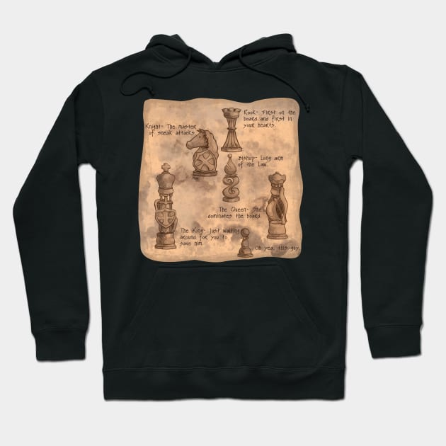 Fantasy Chessmen Hoodie by Nirelle